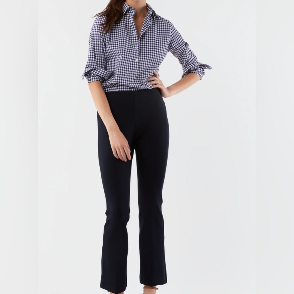 Ann Mashburn Cropped Pant XS Women's Faye Flare Stretch Minimalist‎ Office